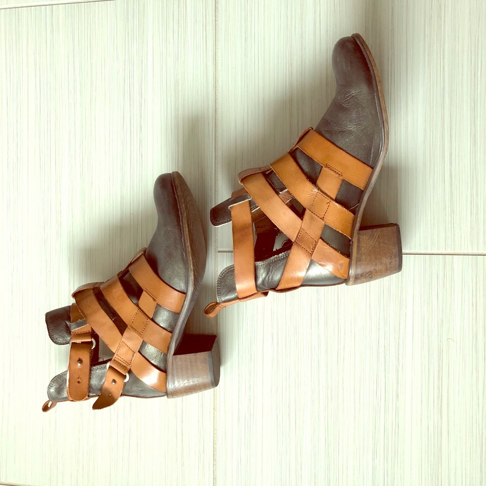Free People leather ankle booties size 8